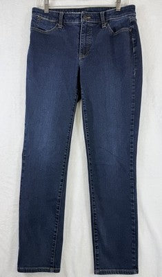 Talbots Flawless Slim Ankle Jeans 6 Dark Blue Womens Denim