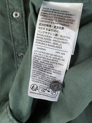 Levis Doreen Utility Shirt Medium Womens Green Roll Tab Lyocell Button New NWT