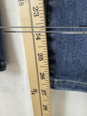 Frame Le High Straight Jeans 33 Denim Blue Womens