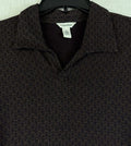 Calvin Klein Top Women Medium Long Sleeve Knit Brown Print