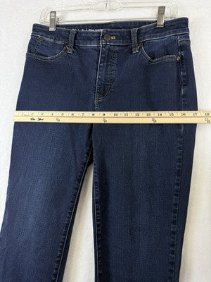 Talbots Flawless Slim Ankle Jeans 6 Dark Blue Womens Denim