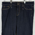LL Bean Signature Straight Leg  Jeans 10 Womens Dark Blue Denim Mid Rise 293455