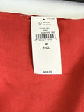 Gap Linen Blend Mini Skort Medium Tall Women Red Skirt W/ Shorts New