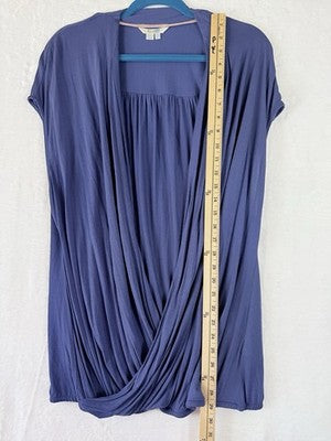 Boden Tops 14 Blue Twist Front Sleeveless Knit Womens UK 18