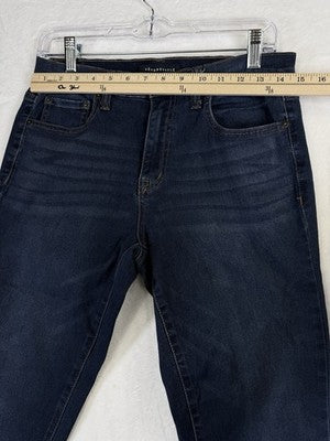 Aeropostale High Rise Jegging 8 Short Dark Blue Jeans Womens Denim