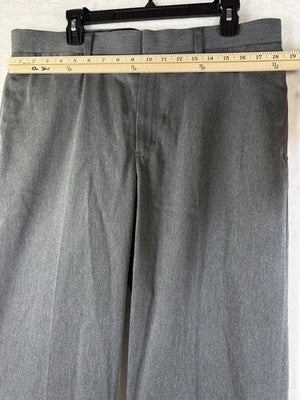 LL Bean Pants Mens 36x27 Classic Fit Gray 100% Cotton Flat Front