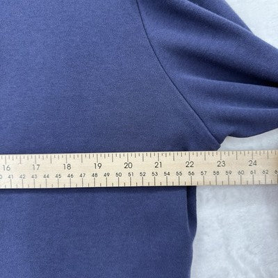 Lands End Cardigan Large Womens Indigo Blue Vintage Long Sleeve V Neck Button