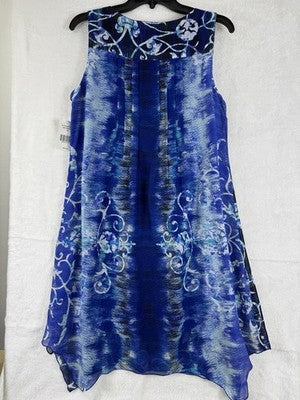 Rabbit Rabbit Rabbit Dress 10 Sleeveless Blue A Line Womens New