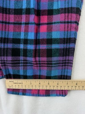 Vermont Flannel Company Pajama Pants Medium Womens Blue Purple Plaid Pockets