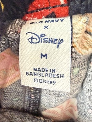 Old Navy Disney Pajamas Shorts Medium Christmas Flannel Womens Blue Mickey Mouse