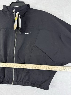 Nike Sportswear Jacket Small Womens Everything Wovens Black Full Zip Cropped NWT