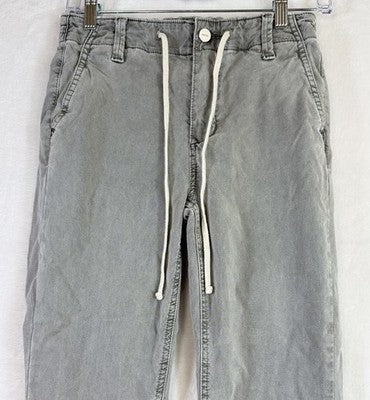 Paige Christy Pants Jeans 25 Gray Womens Denim Drawstring Mid Rise