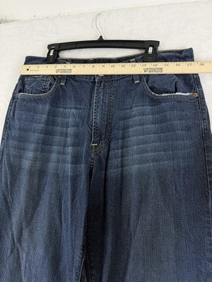 Lucky Brand Jeans Men 36x29 36 Short Relaxed Straight Leg Blue Denim