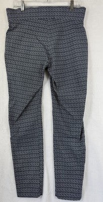 Christopher Banks Signature Slimming Pants 8 Knit Pull On Blue Print Womens