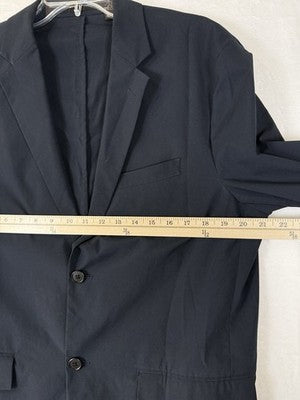 Uniqlo Airsense Blazer Large Mens Navy Blue Jacket Slim Fit