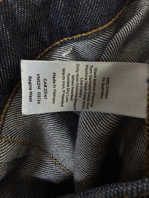 Talbots Slim Straight Ankle Jeans 16 Dark Blue Regina Wash Womens Denim