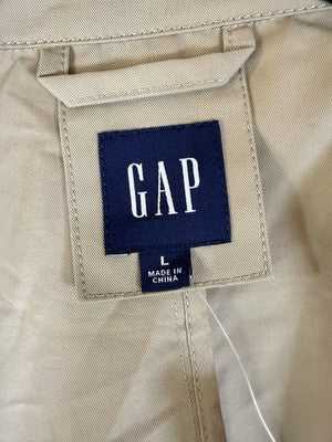 Gap Icon Trench Coat Large Womens Beige Tan Long Belt Jacket New NWT