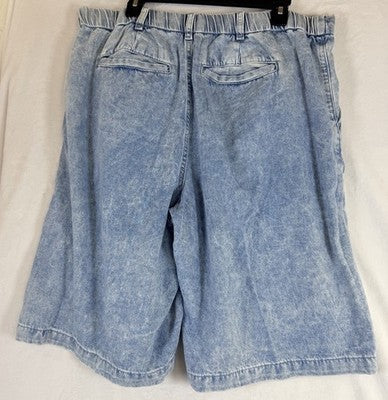 Gap 365 Denim High Rise Shorts XL Tall Women Ultrasoft Blue Bermuda 12” New NWT