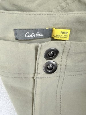 Cabelas Pants Womens 10 Triune Hiking Beige Tan Nylon Quick Dry New NWT