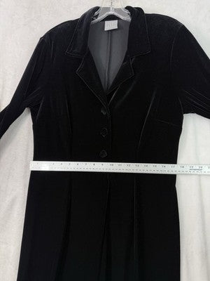 Vintage Rabbit Rabbit Rabbit Jacket Black Velour Cloak Size 16 Women Witchy Goth