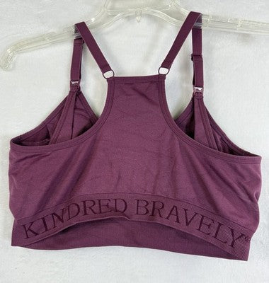 Kindred Bravely Sublime Pumping Nursing Bra Large Burgundy Purple Womens