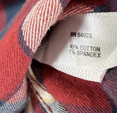 Gap Womens Tops Large Red Plaid Shirt Button Up Long Sleeve Top