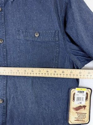 CE Schmidt Workwear Denim Shirt Medium Mens Short Sleeve Blue NWT New