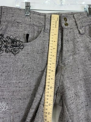Roxy Snowboard Pants Womens Medium Gray Tweed Textured Ski Winter Snow Pants