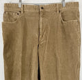 LL Bean Stretch Country Corduroy Pants 36x29 Natural Fit Sepia Mens Straight