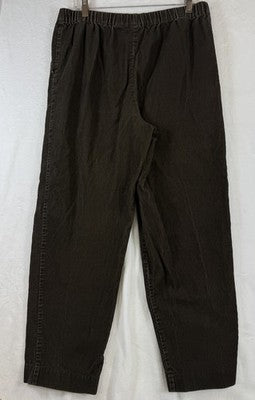 Orvis Womens Pants 14 Petite Pull On Corduroy Brown