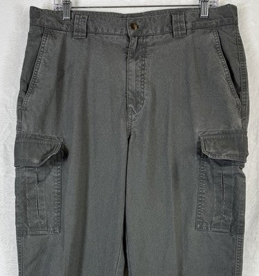 LL Bean Tropic Weight Cargo Pants 33x29 Gray Classic Fit *FlawRead