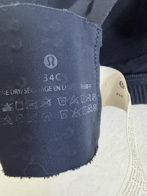 Lululemon Air Support Bra 34C Navy Blue Womens Sports Bra Running