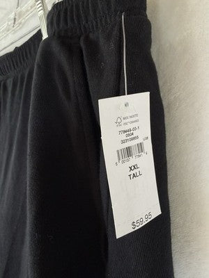 Gap Wide Leg Sweatpants XXL Tall Womens Black French Terry Rolled Hem NWT New