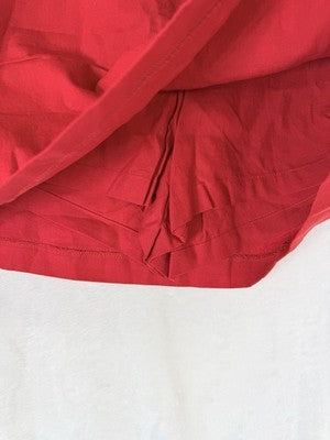 Gap Linen Blend Mini Skort Medium Tall Women Red Skirt W/ Shorts New