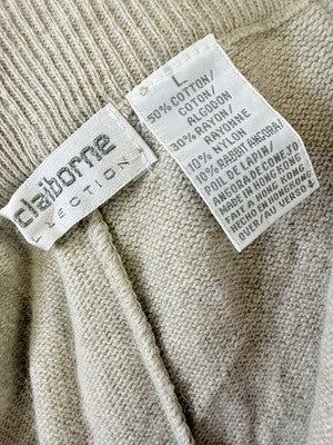 Vintage Liz Claiborne Pants Large 80s Womens Angora Knit Deadstock Hipster New