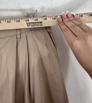 Ana Highest Rise Tapered Linen Blend Pants 10 Pleated Khaki Tan Womens NWT