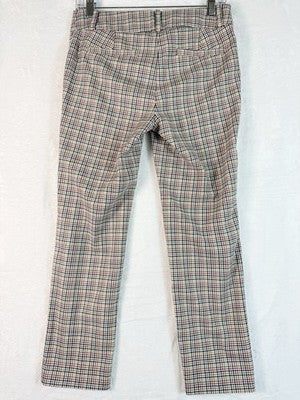 Ann Taylor Loft Pants O Petite Slim Plaid Womens 0P