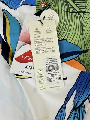 Calia Swim Bottom XXL Adjustable Tie Front Floral Women Tankini Swimwear New NWT