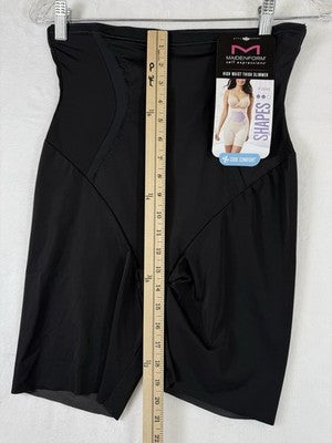 Maidenform Shapewear XL Shapes High Waist Thigh Slimmer Firm SE5001 Black New