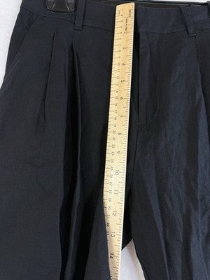 Gap Linen Blend Trousers 4 Petite Black High Rise Wide Leg 365 New NWT