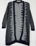 Banana Republic Cardigan Sweater XS Black White Open Front Womens