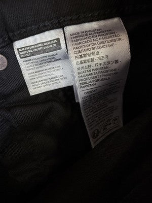 Levis 510 33x32 Jeans Black Skinny Mens Denim