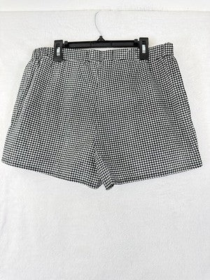 Aeropostale Boxer Shorts Womens Medium Black White Check Gingham Cotton New NWT