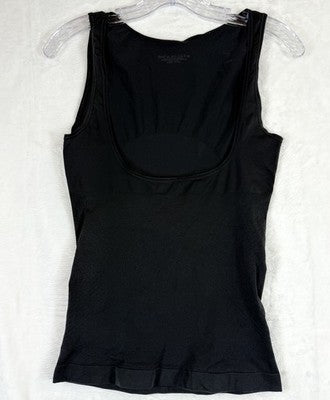 Bali Shapewear 2X Black Open Bust Invisibles Seamless Cami Torset Firm 8619
