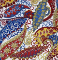 Talbots Skirt 16 Blue Red Paisley Print Short Pencil A-Line Womens