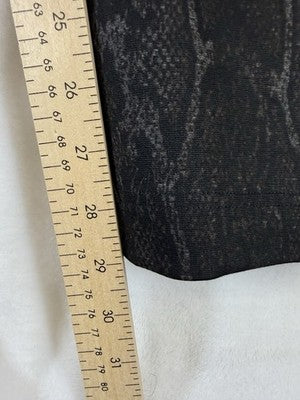 Calvin Klein Ponte Pants Large Gray Pull On Animal Print Womens New NWT