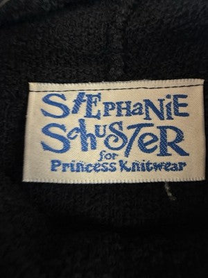 Stephanie Schuster Princess Knitwear Sweater 1X Black Lagenlook 90s Cowl Women