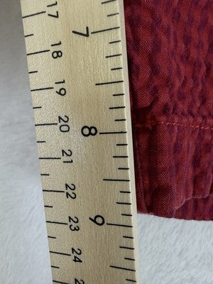 Tommy Hilfiger Shorts Men 35 Red Check 9” 100% Cotton