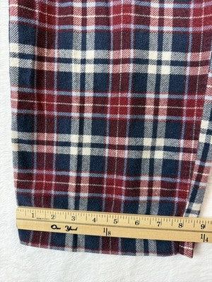 LL Bean Flannel Pajama Pants XS Petite Red Plaid Cozy 100% Cotton Womens