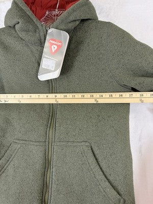 LL Bean Boys Jacket Medium Coat Green Sweater fleece Insulated Green Kid New NWT